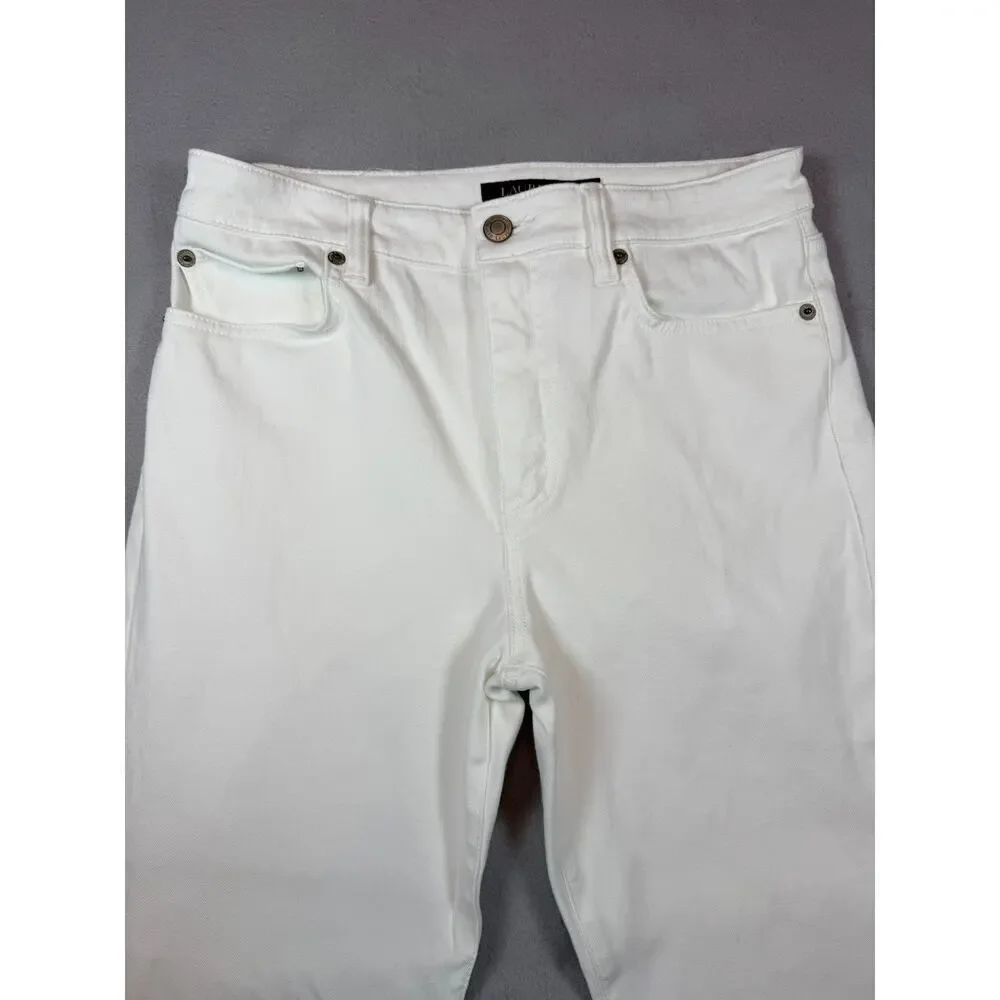 Lauren Ralph Lauren Straight Leg Jeans White Women's Size 6 Classic Denim